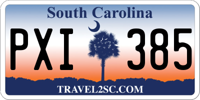 SC license plate PXI385
