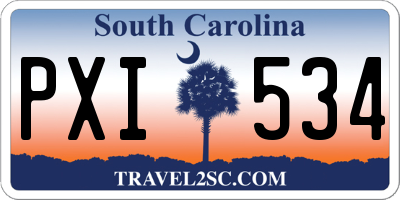SC license plate PXI534