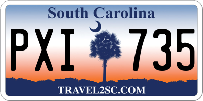 SC license plate PXI735