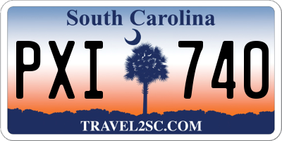SC license plate PXI740