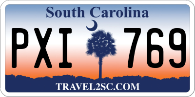 SC license plate PXI769
