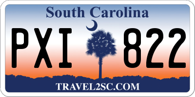 SC license plate PXI822