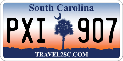 SC license plate PXI907
