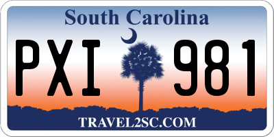 SC license plate PXI981