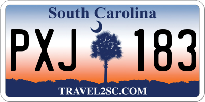 SC license plate PXJ183