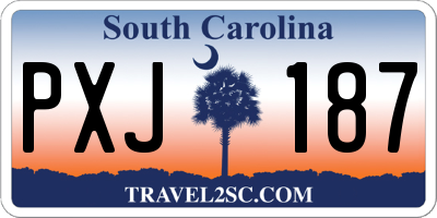 SC license plate PXJ187