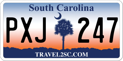 SC license plate PXJ247