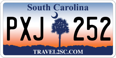 SC license plate PXJ252