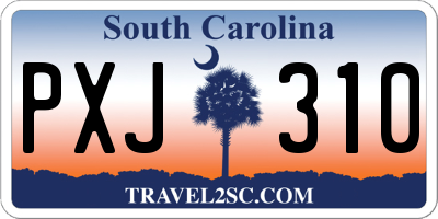 SC license plate PXJ310