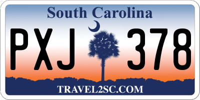SC license plate PXJ378