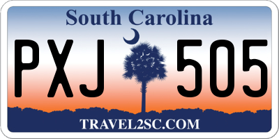 SC license plate PXJ505