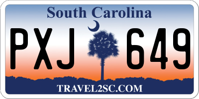SC license plate PXJ649