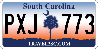SC license plate PXJ773