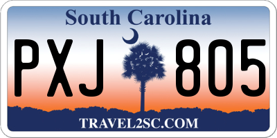 SC license plate PXJ805