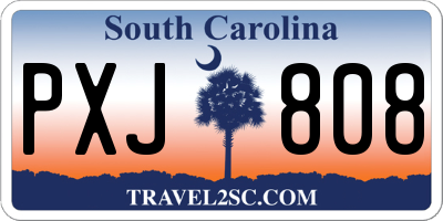 SC license plate PXJ808