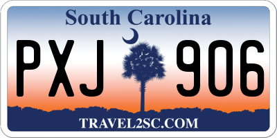 SC license plate PXJ906