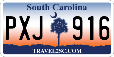 SC license plate PXJ916