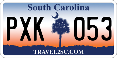 SC license plate PXK053