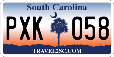 SC license plate PXK058