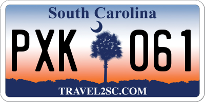 SC license plate PXK061