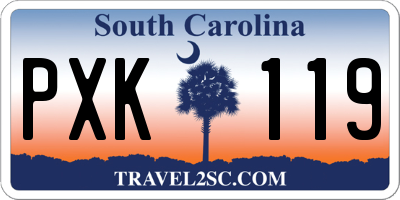 SC license plate PXK119