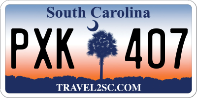 SC license plate PXK407