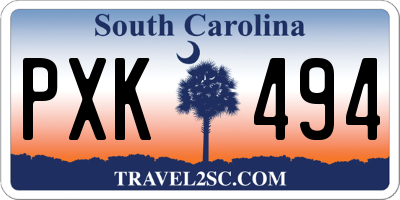 SC license plate PXK494