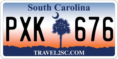 SC license plate PXK676