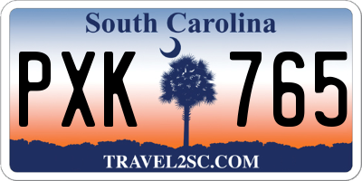 SC license plate PXK765