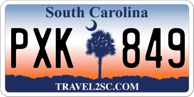 SC license plate PXK849
