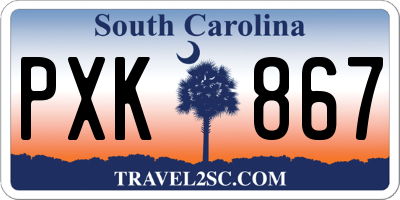 SC license plate PXK867
