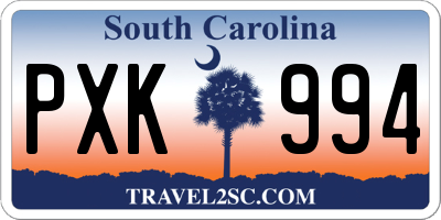 SC license plate PXK994