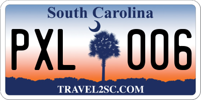 SC license plate PXL006