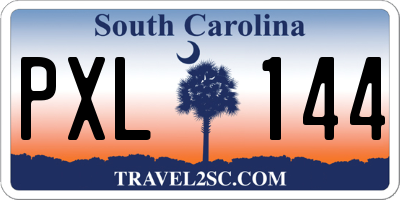 SC license plate PXL144