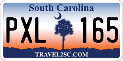 SC license plate PXL165