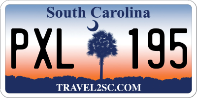 SC license plate PXL195