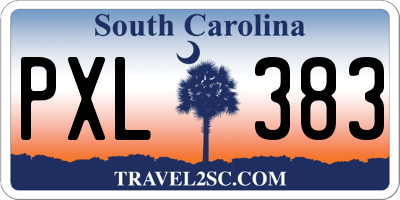 SC license plate PXL383