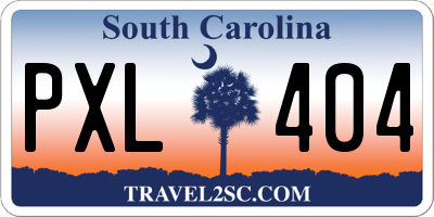 SC license plate PXL404