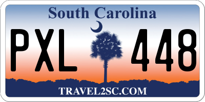 SC license plate PXL448