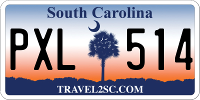 SC license plate PXL514
