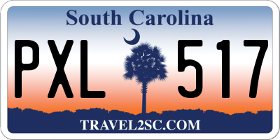 SC license plate PXL517