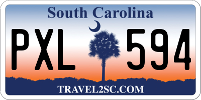 SC license plate PXL594