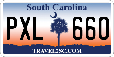 SC license plate PXL660