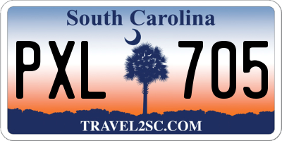 SC license plate PXL705