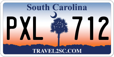 SC license plate PXL712