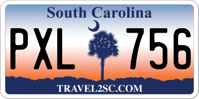 SC license plate PXL756