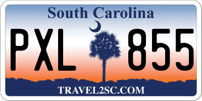 SC license plate PXL855
