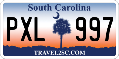 SC license plate PXL997