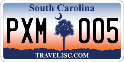 SC license plate PXM005