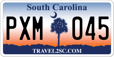 SC license plate PXM045